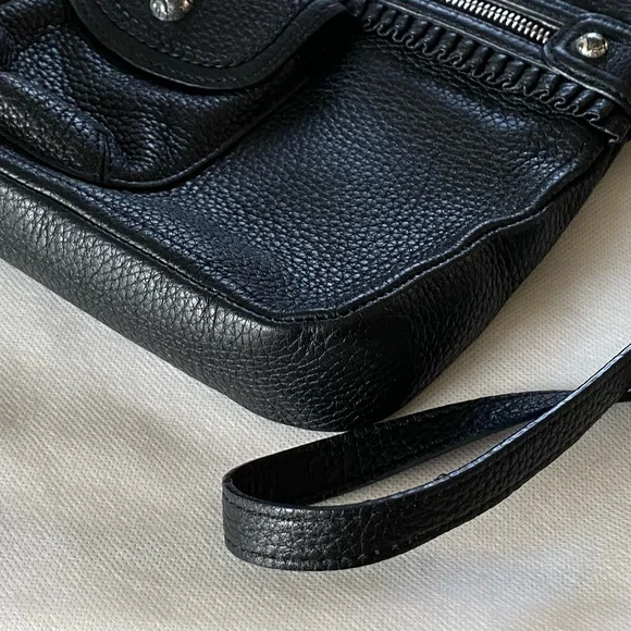 Brighton Crossbody with Ruffle Trim pebbled leather bag - Picture 9 of 15